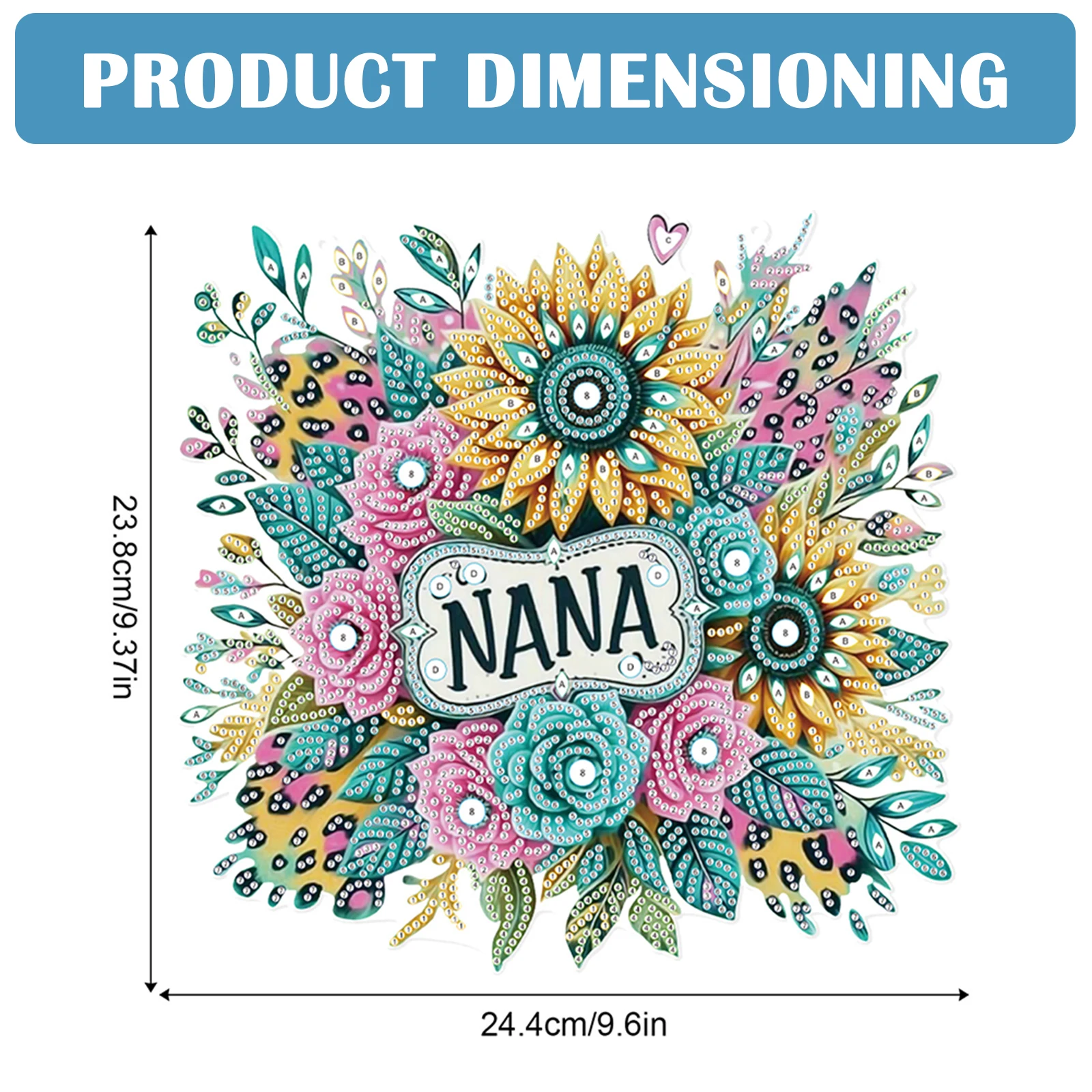 الزهور 2D شقة DIY الماس اللوحة مجموعة الماس الفن قلادة ديكور جدران المنزل