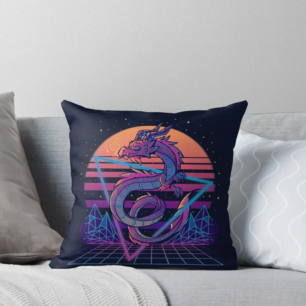 RetroWave Dragon Aesthetic Throw Pillow Cushions luxury sofa pillows Sofa Covers For Living Room christmas ornaments 2025 pillow