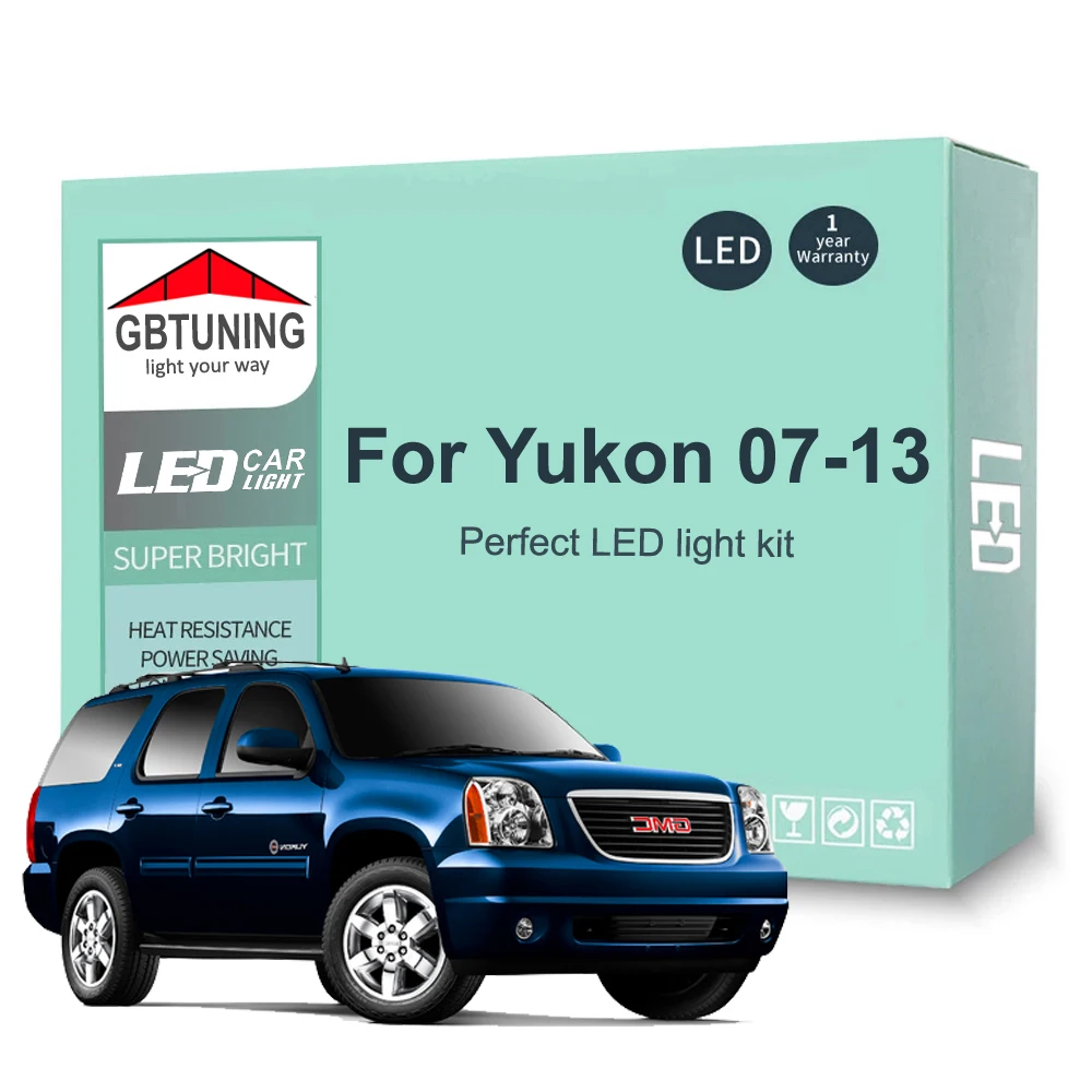 

18 шт. автомобильные аксессуары для GMC Yukon XL 1500 2500 2007 2008 2009 2010 2011 2012 2013 Canbus купольный номерной знак светодиодный внутренний светильник