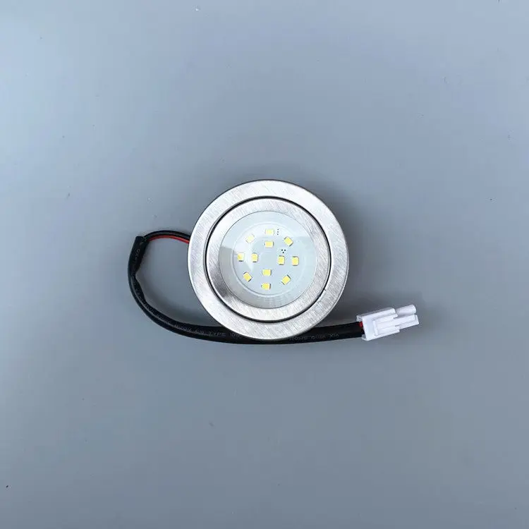 1-Piece DC 12V Range Hood Light Bulbs Stainless Steel Hood LED Light Replacement Recessed Kitchen Range Hood Light EL Connector