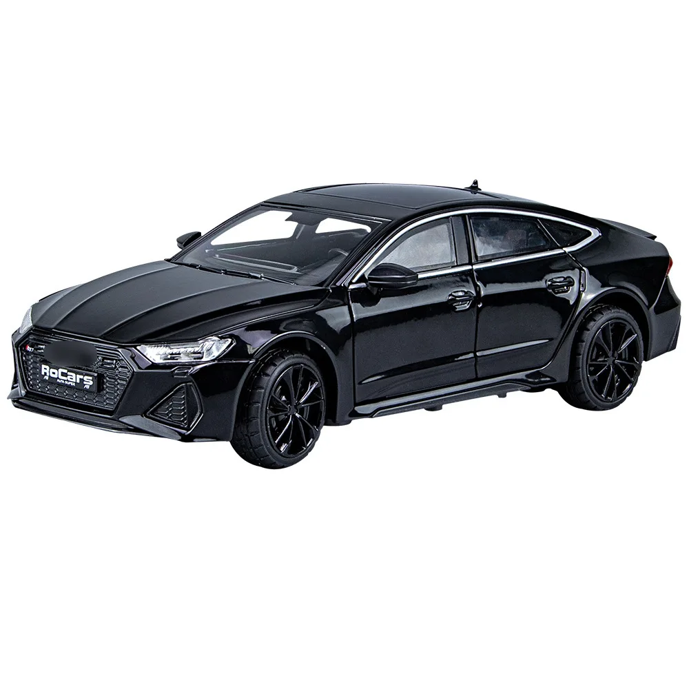 مقياس 1:24 RS7 سيارة رياضية لعبة مجسمة دييكاست ضوء الصوت المعدني التراجع نماذج المركبات اللعب المقتنيات هدايا عيد الميلاد