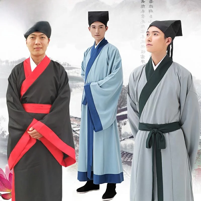 

Ancient Southern Song Dynas Men's Hanfu Costume Scholar's Outfit Traditional Chinese Clothing Performances Festival Wear