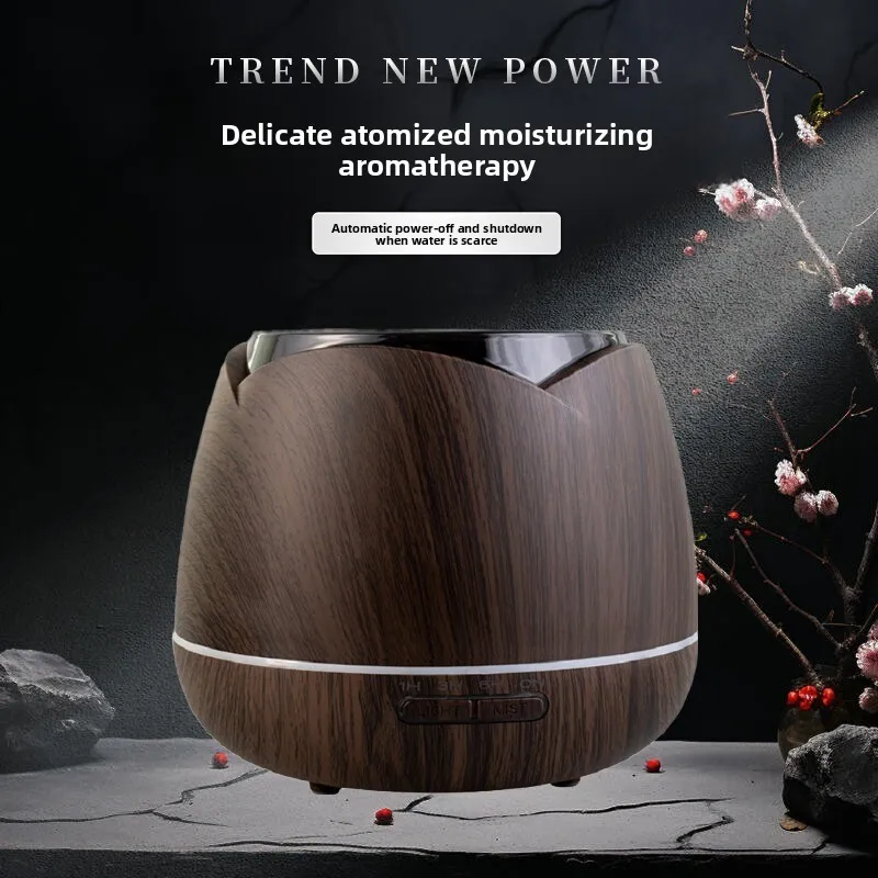 Wood Grain Ultrasonic Aromatherapy Humidifier Essential Oil Spray Household Silent Fragrance Diffuser