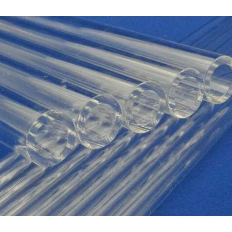Quartz Tube OD 15-50mm High Temp Glass Pipe Single-Bore Sight Glass Customizable