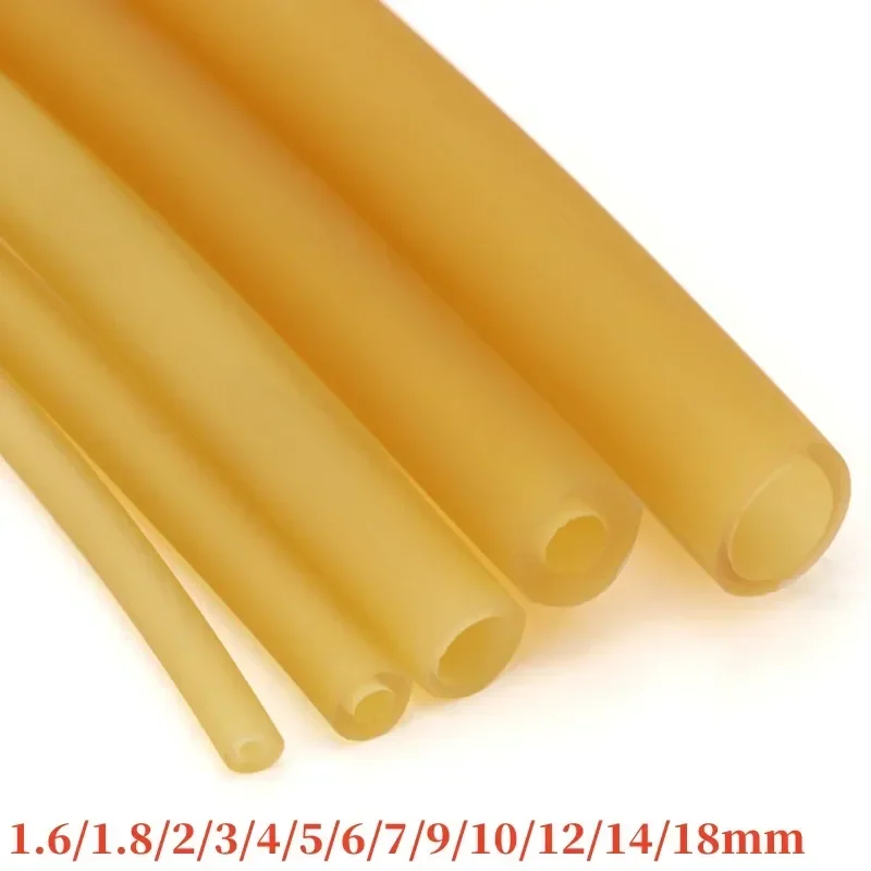 1/3/5M Nature Latex Rubber Hoses 2 3 4 5 6 7 9 10 12 14 17 18mm High Resilient Elastic Surgical Medical Tube Slingshot Catapult