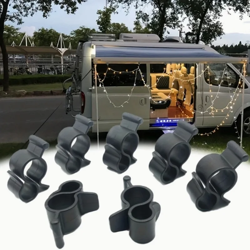 10 Pcs Camping Awning Hooks Clips RV Tent Hangers Light Hanger For Caravan Camper Multi Use RV Traveling Tent Clip Light Hanger