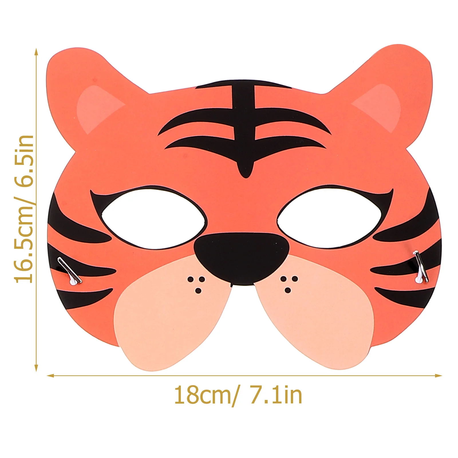 16Pcs 동물 종이 마스크 내구성 재사용 가능한 만화 동물 마스크 파티 호의 할로윈 코스프레 어린이 생일 장식