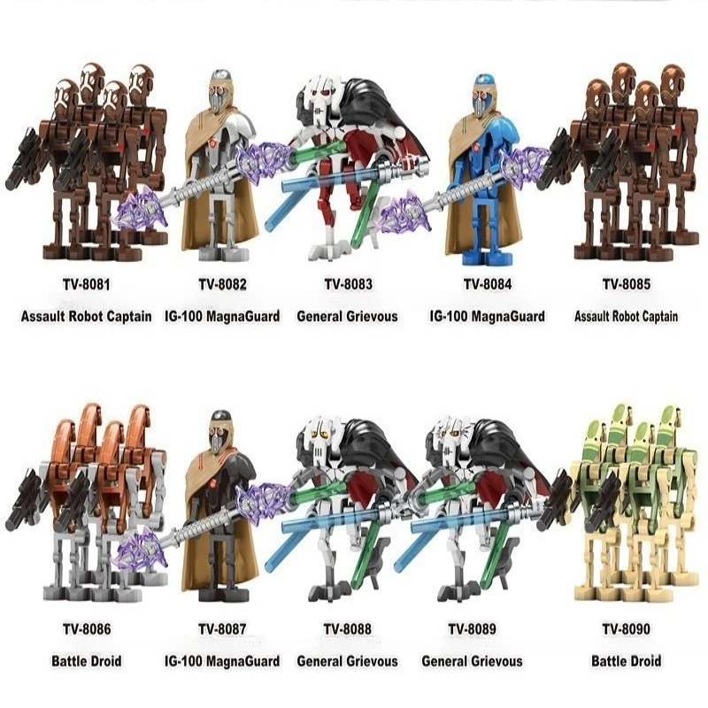 Juguete de Bloques de la Serie TV Planet, Obi Wan Hu Yang, Profesor Asesino, Robot, Mini Figura de Acción