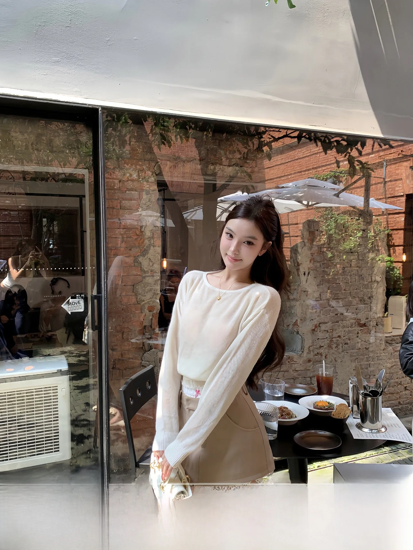 

OYFF Fanyan Pear Mountain Day Dr Women's Knitted Long Sve Top Lace Side Zipper Soft Breathable Ciwalk Suitable