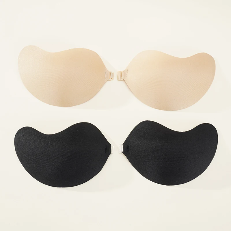 Silicone Sticky Invisible Bra Women Push Up Bralette Breast Lift Nipple Cover Pasties Front Closure Reusable Strapless Lingerie