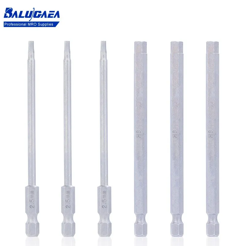 

100mm Metric Allen Screwdriver Bit Hex Head Allen Wrench Drill Bits Set Magnetic Tip Hex Key Screwdriver Socket Bit