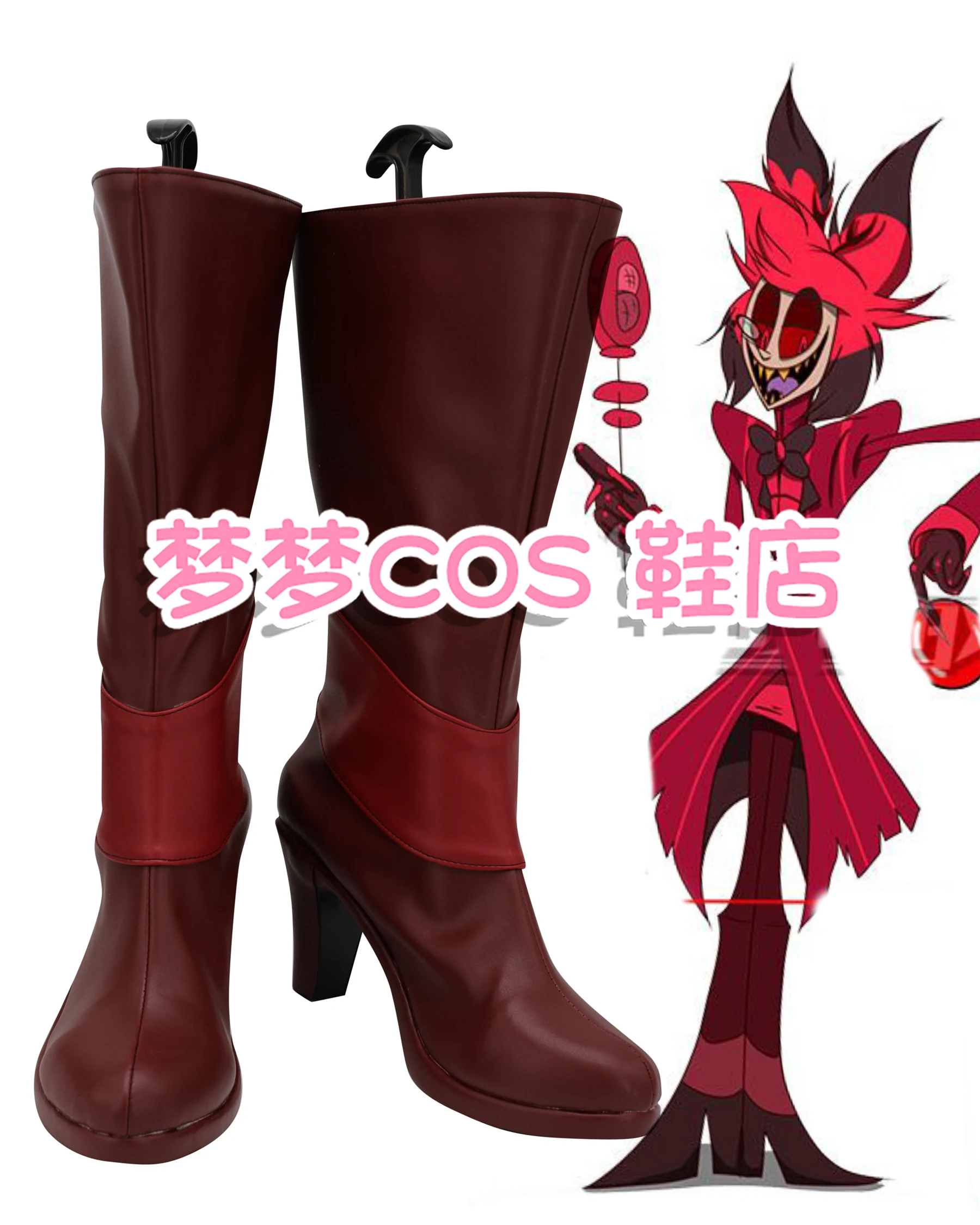 Hazbin Alastor Radio Demon Cosplay Shoes Boots Halloween Carnival Boots Cosplay Props Custom Made