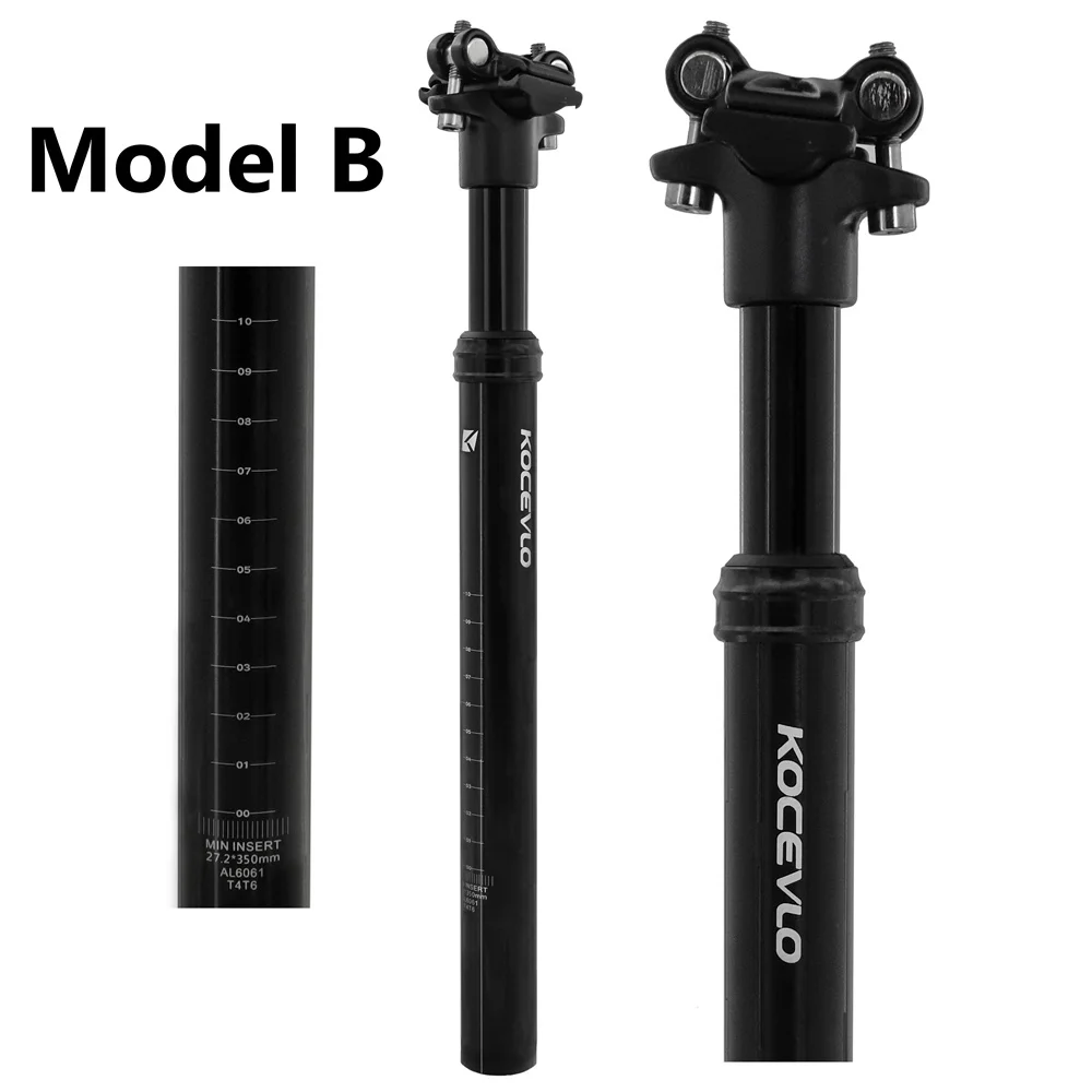 KOCEVLO-Suspensão Conta-gotas de bicicleta, espigão MTB, espigão, Tubo de Sela Suspenso, 31.6 com Amortecedor, Mountain Bike, 27.2