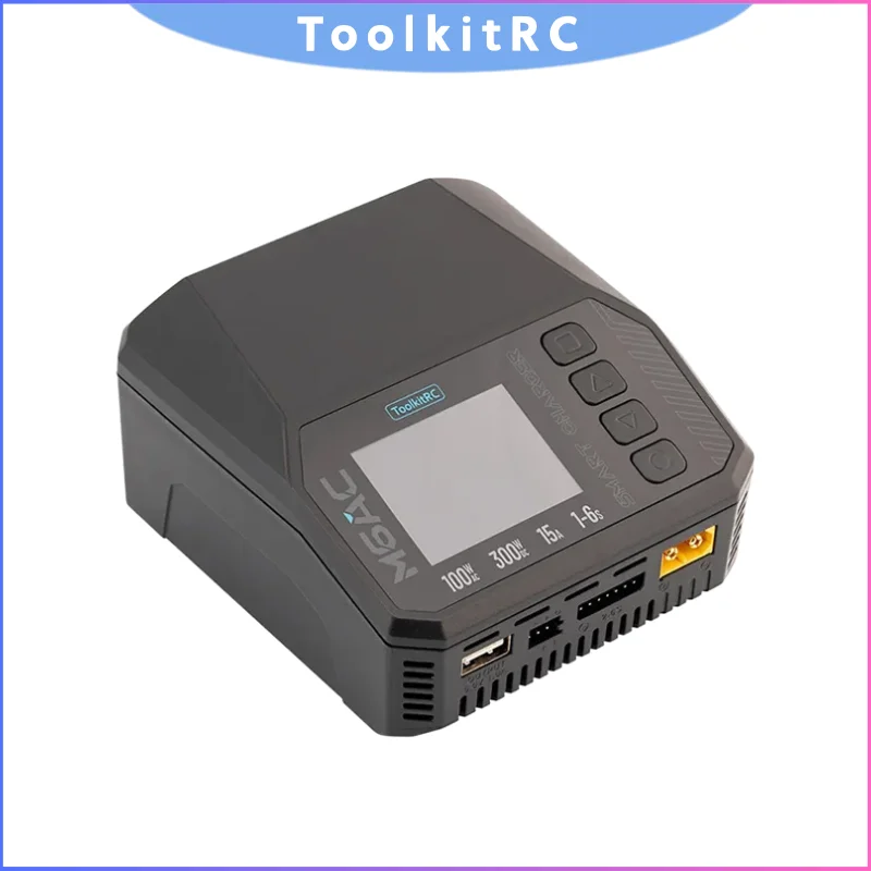 

ToolkitRC M6AC Smart Charger Discharger, 300W 30A for 1-6S Lipo LiHV Li-ion LiFe Battery, FPV Model RC Part
