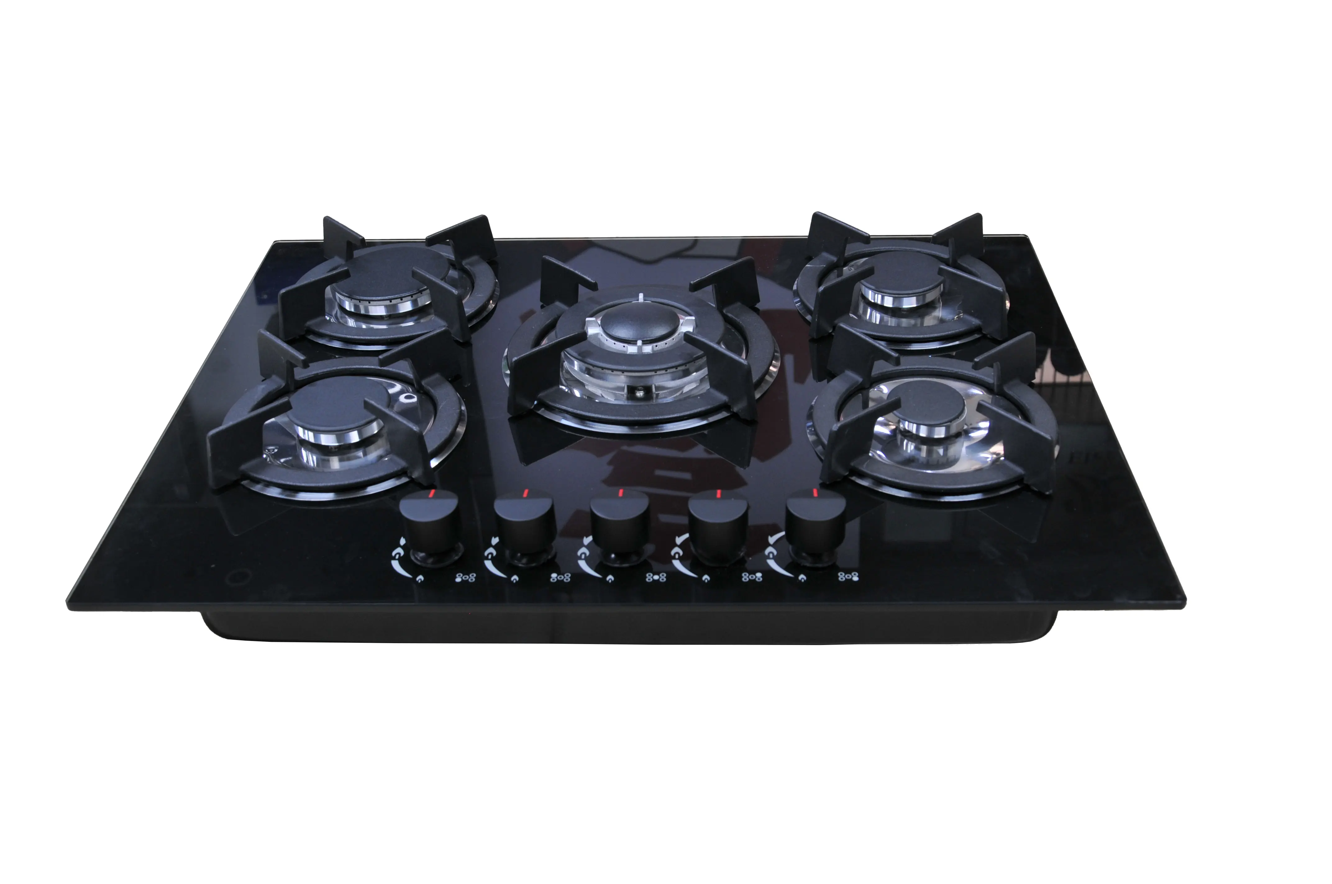 Wholesale 5-Burner Gas Range - Stainless Steel Built-in Cooktop with Fireproof Design, Commercial Grade for Hotels & Households