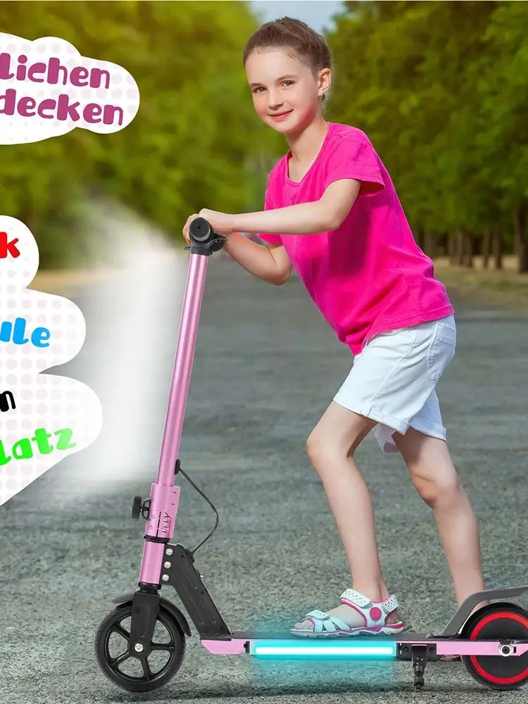 Vankel Kinder-Elektroroller, Faltbarer 6,5-Zoll Kinder-E-Scooter, 150W Motor, 60Wh Akku-Roller für Jungen & Mädchen im Alter von 6-12 Jahren