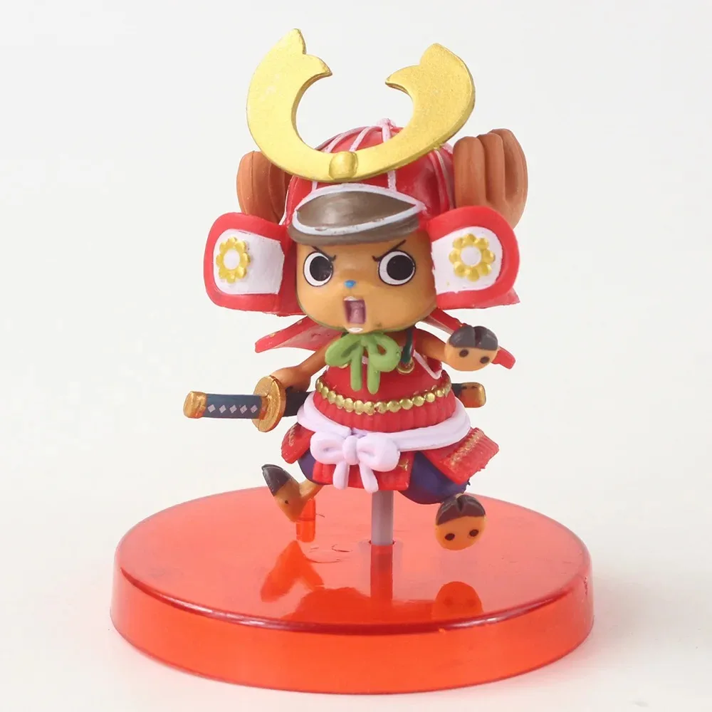 9cm Anime One Piece Figure Luffy Chopper Samurai attire Figurine Statue Model PVC Collection Desktop Action Figure Toy Kid Gifts - view 4