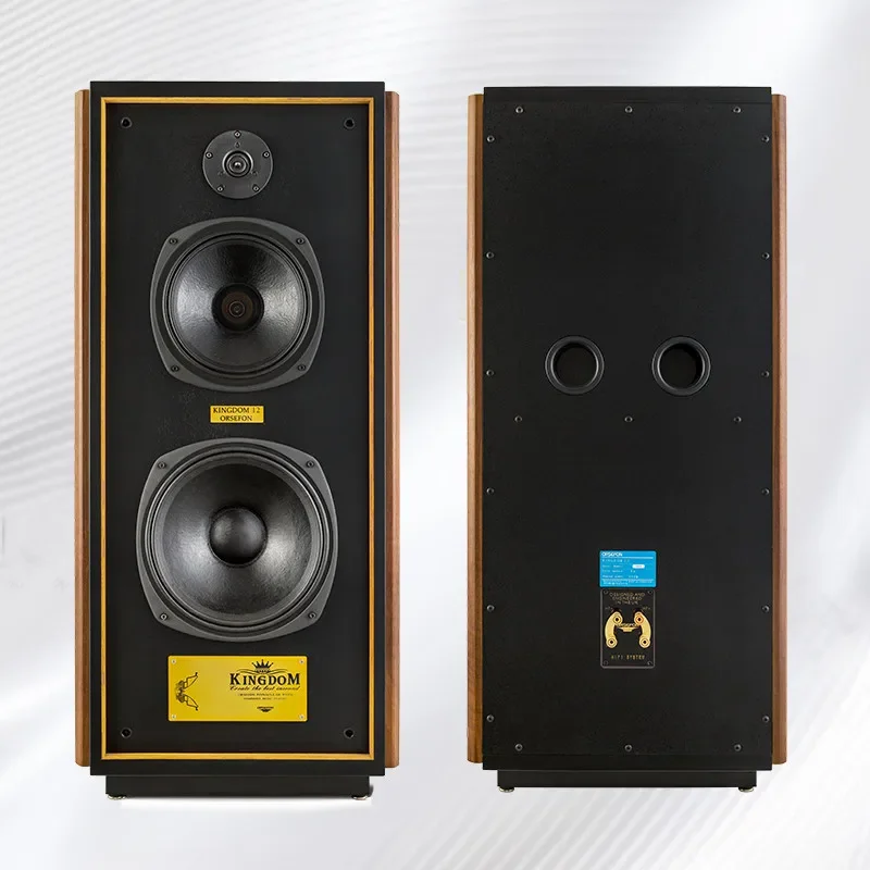 GL-014 Orsefon Empire Series 12 Inch 3-Way Hi-Fi Floor Standing Loudspeaker, Passive High End Audiophile Speaker Pair, 300W 8Ω