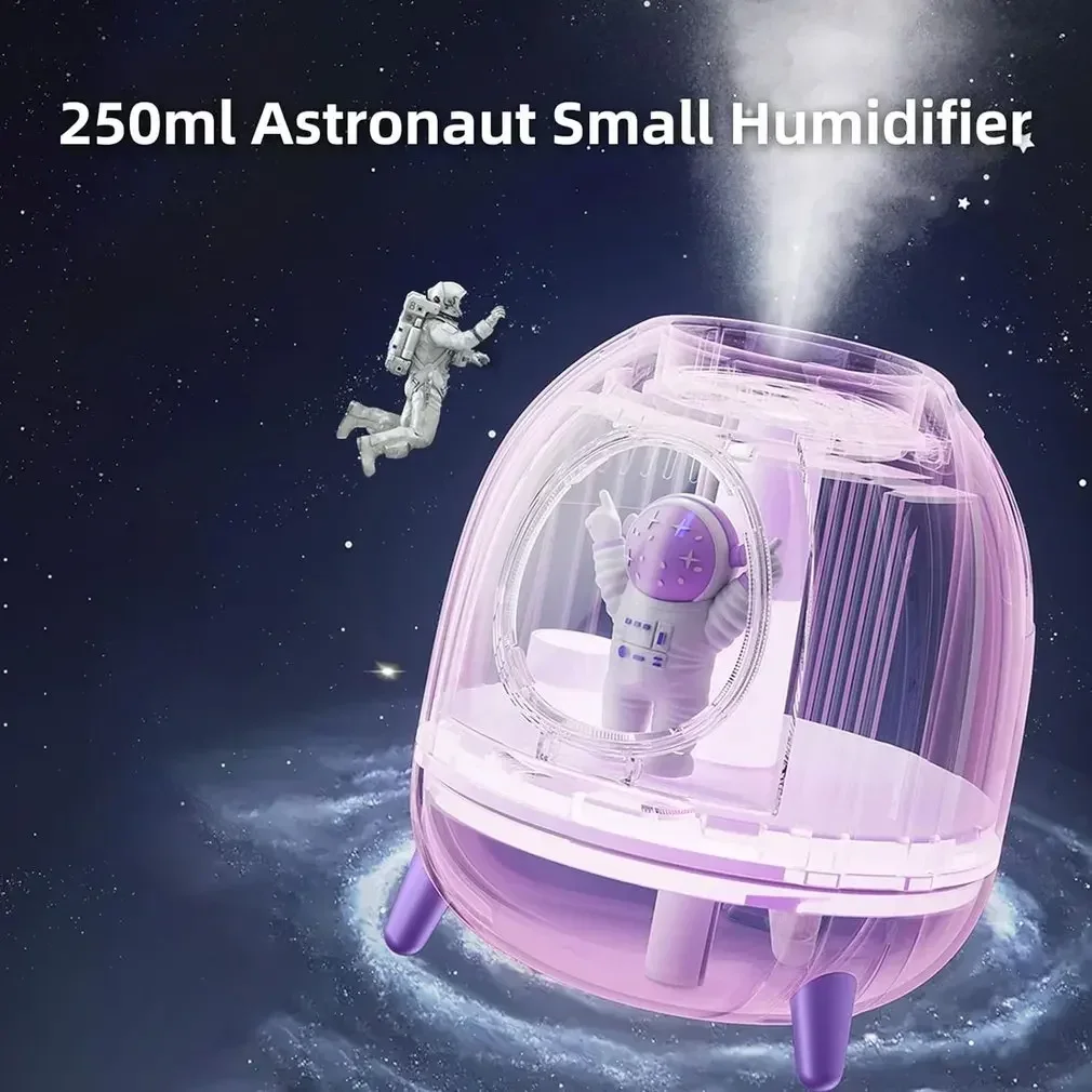 USB Cute 220ML Space Capsule Air Humidifier With LED Light Portable Home Ultrasonic Cool Mist Water Diffuser