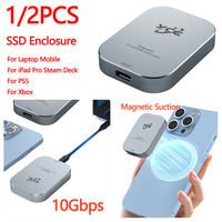 1/2PCS Type C/F to M2 NVMe Magnetic Hard Drive Enclosure USB 3.2 Gen 2 10Gbps for Laptop Mobile iPad Pro Steam Deck Xbox PS5