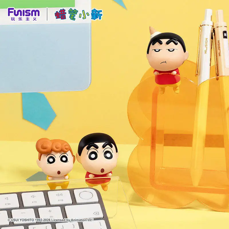 

Funism Shinhans Little Boy Lying Down Mini Blind Box Kawaii Anime Desktop Ornament Collectible Gift for The Child