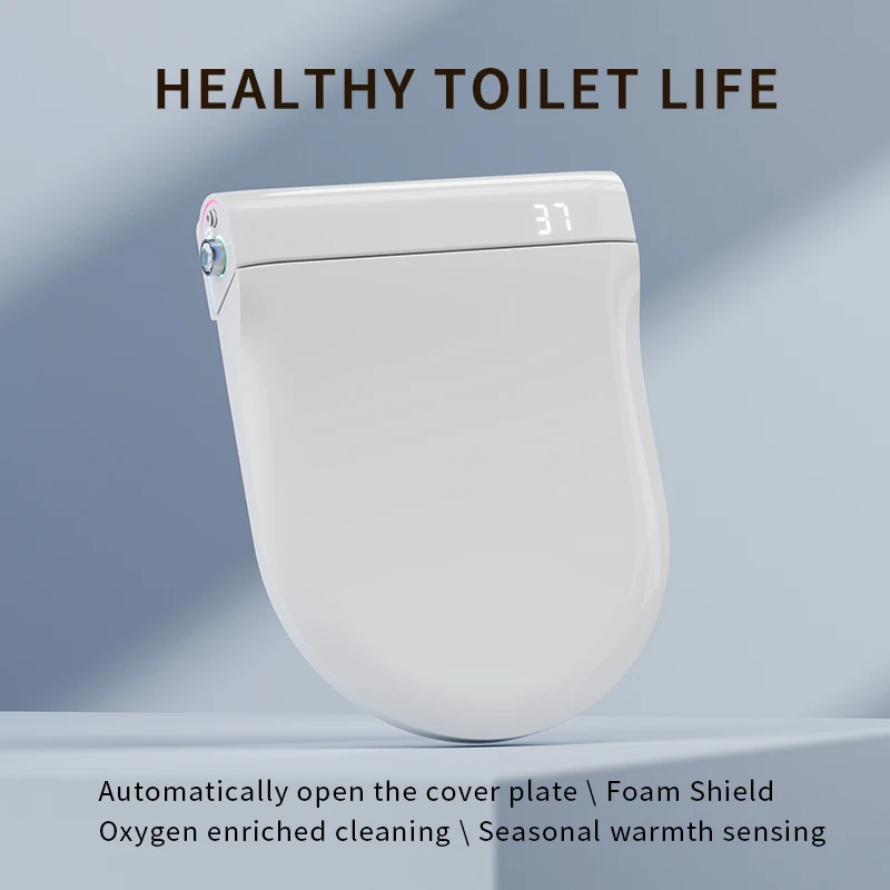 

Smart Toilet Seat for Bathroom Accessories Auto Warm Water Heating Toilet Cover with Adjustable Nozzle Clean for Children Female
