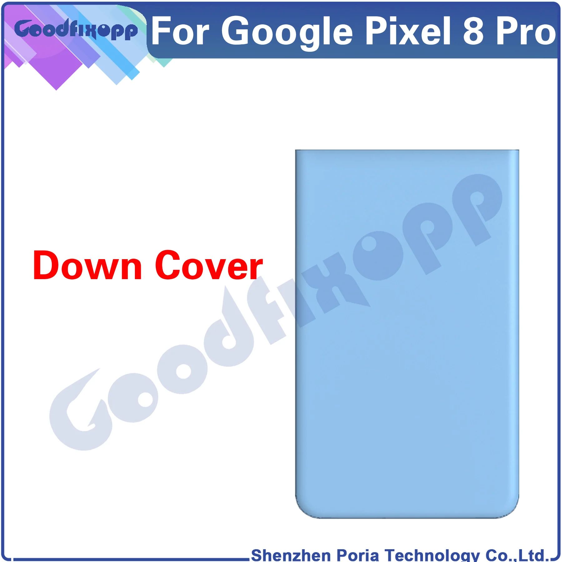 For Google Pixel 8 Pro GC3VE G1MNW Middle Frame Battery Lid Back Cover Rear Case Repair Parts Replacement