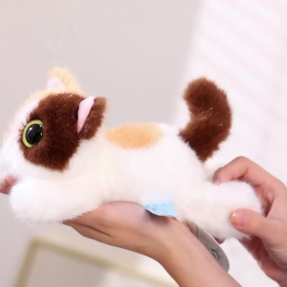 

Black Cat Cute Big Eyes Cat Soft Realistic Texture Simulation Cat Lifelike Kitten Lovely Siamese Cat Birthday Gift