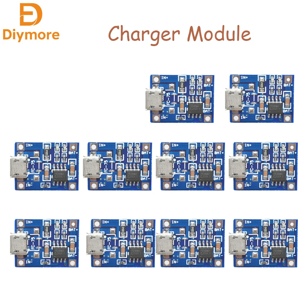 10PCS TP4056 5V 1A Micro USB Typ-C 18650 Lithium-Batterie Ladegerät Modul Lade Board Mit Schutz dual Funktionen 1000mA