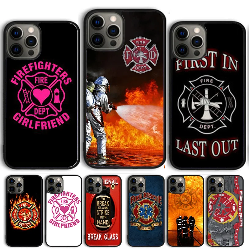 Firefighter Fireman Logo Symbol Phone Case Cover For iPhone 15 16 14 13 12 Pro Max mini 11 Pro Max XS XR Plus Coque