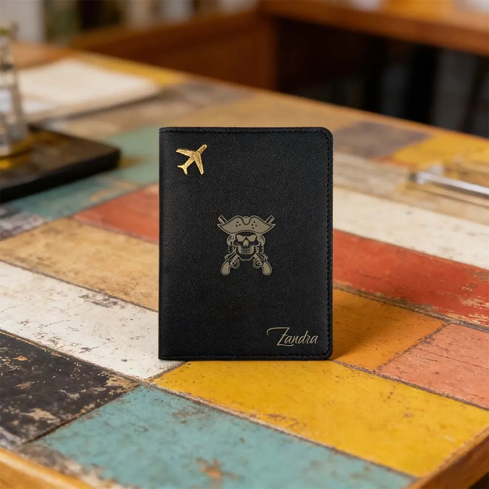 

1pc Personalized Name Passport Cover Going Away Gift Premium Leather Passport Holder Personalized Design