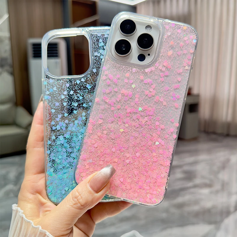 Luxury Glitter Silicone Quicksand Cover Case For iPhone 16 ProMax 15 Plus 14 Pro 13 12 Pro Max 11 Quicksand Case