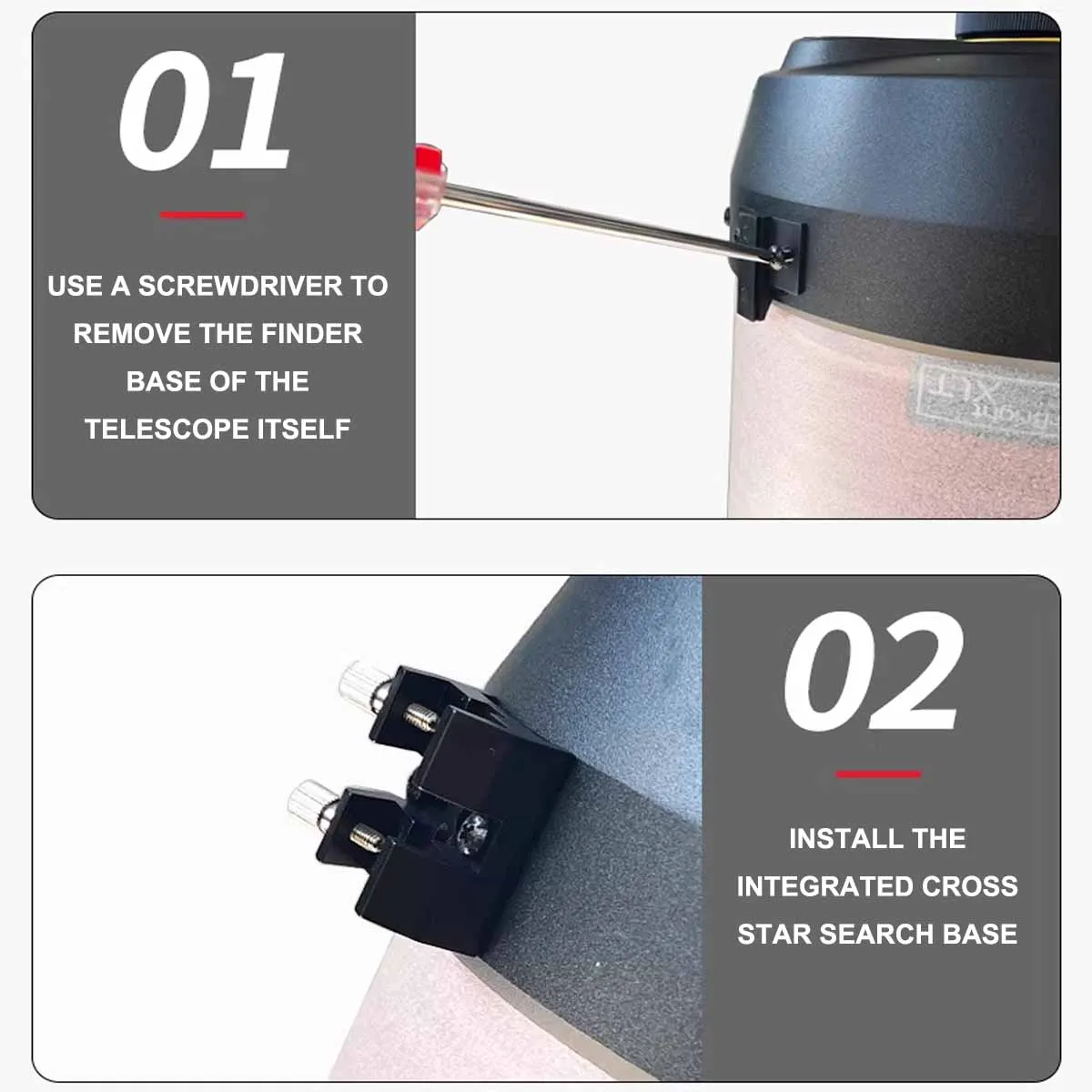 Optical Search Mirror Base Conversion Kit for Trang 5se/6se/8se Xinda Astronomical Telescopes Red Dot Search Mirror