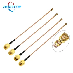BEVOTOP 10 개/몫/RF1 ipx 암-RP-SMA 남성 커넥터 안테나 WiFi 피그 테일 연장 케이블 ufl RG178 미니 PCI
