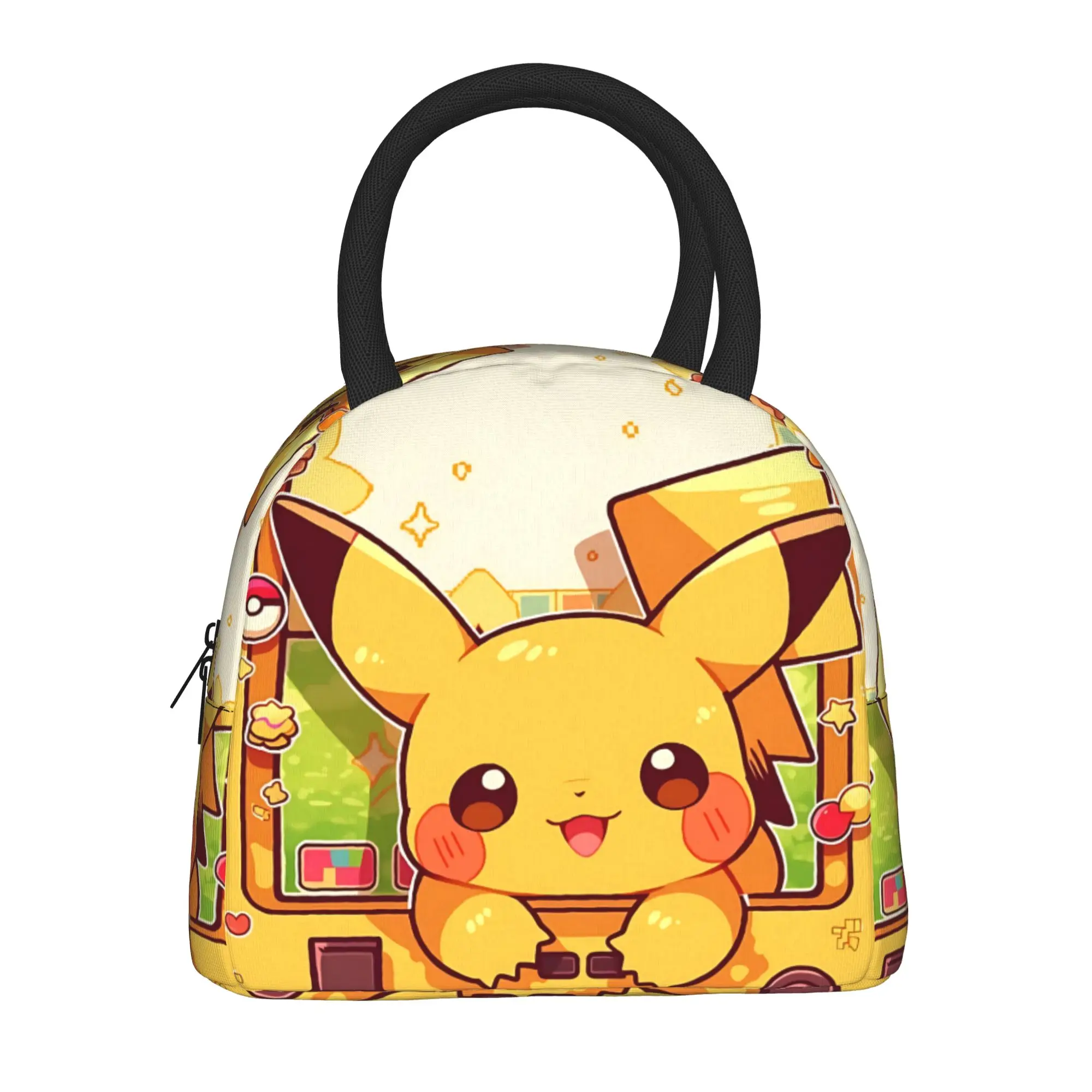 Cartoon Pokemon Theme Handbag Insulated Lunch Bag Ice Pack Rice Bag Pikachu Meme bolsa Student Bento Lunch Handbag Insulation