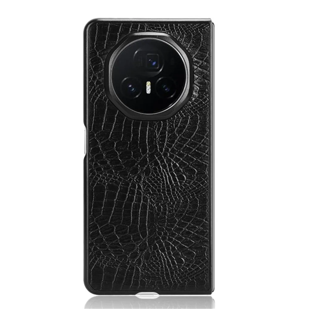 لهواوي الشرف ماجيك V3 فيوجن جلد التمساح الملمس بولي Leather الجلود + حافظة صلبة للكمبيوتر الشخصي لهاتف Honor Magic V3 Coque #1