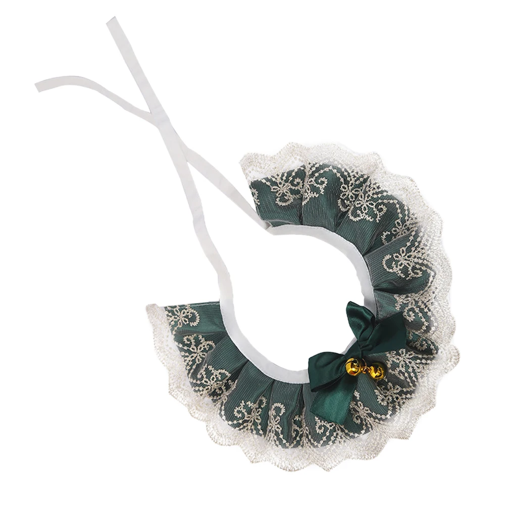 

Adjustable Puppy Lace Cat Neck Ornament Decorative Rabbit Collar For Girl Cats Durable Stitching Cotton Pet Dress Supplies