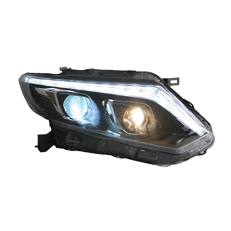 

New for X-Trail 2014-2016 Auto Headlights Assembly Upgrade LED Streamer Flicker Projector 2 Lens Car Front Lamps 1 Year