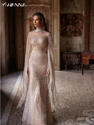 Sparkly Beads Sequins Pearls Wedding Dress Sexy Sleeveless Backless Bridal Gown Luxury Long Bride Robe Customized Robe De Mariée