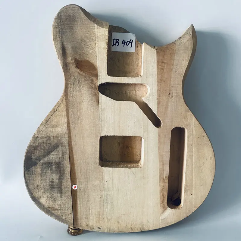 iB409 Wood Surface Dirty Damages Mini Electric Guitar Body for Tele Guitar DIY in Solid Basswood Genuine Washburn TL Guitar