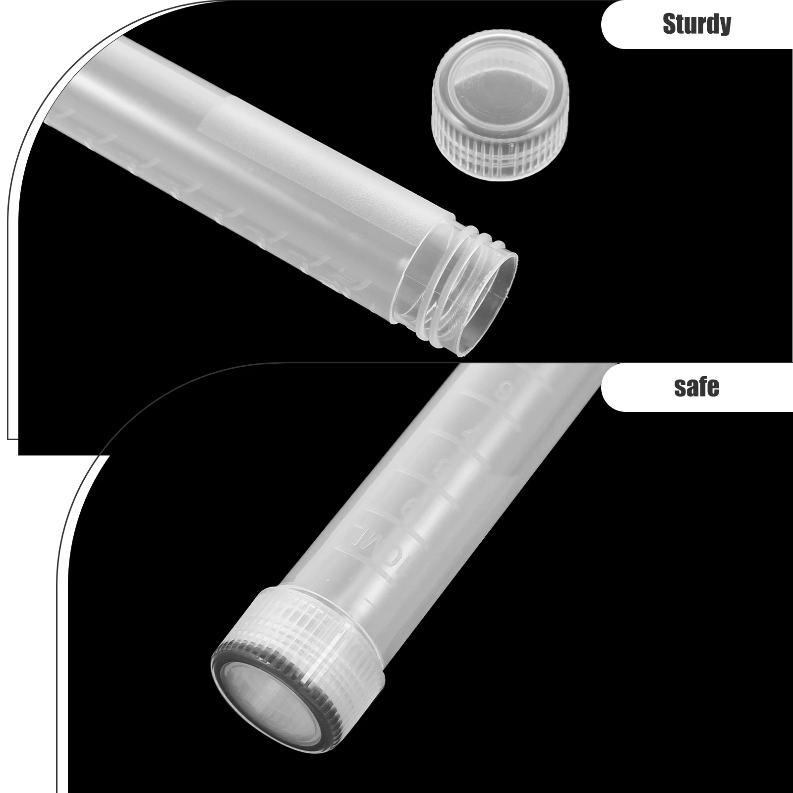 

10pcs Cryovial Tubes 10ml Plastic Test Transparent Safe Experiment Supplies Cold Storage Freezing Bucket Home Use