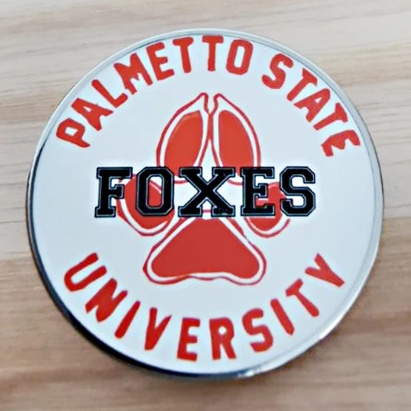 PSU Palmetto State Foxes PAW logo enamel pin buttons metal badge brooches jewelry