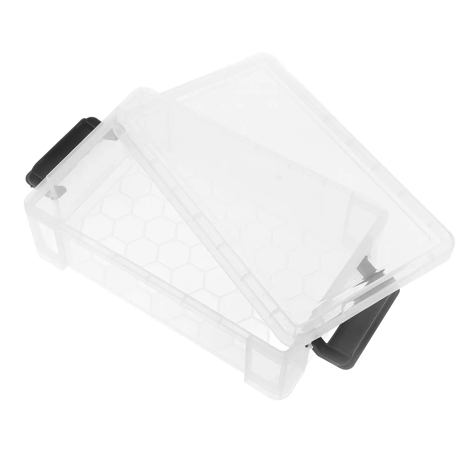 

Small Storage Bins with Lids Marker Organizer Case Stationary Drawing Color Pencil Plastic Hard Clear