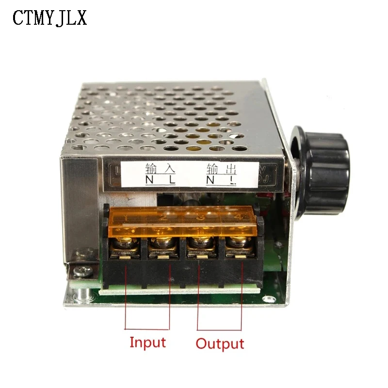 4000W AC 220V SCR Voltage Regulator Dimmer Motor Speed Controller Module Adjustable Potentiometer With Aluminum Case