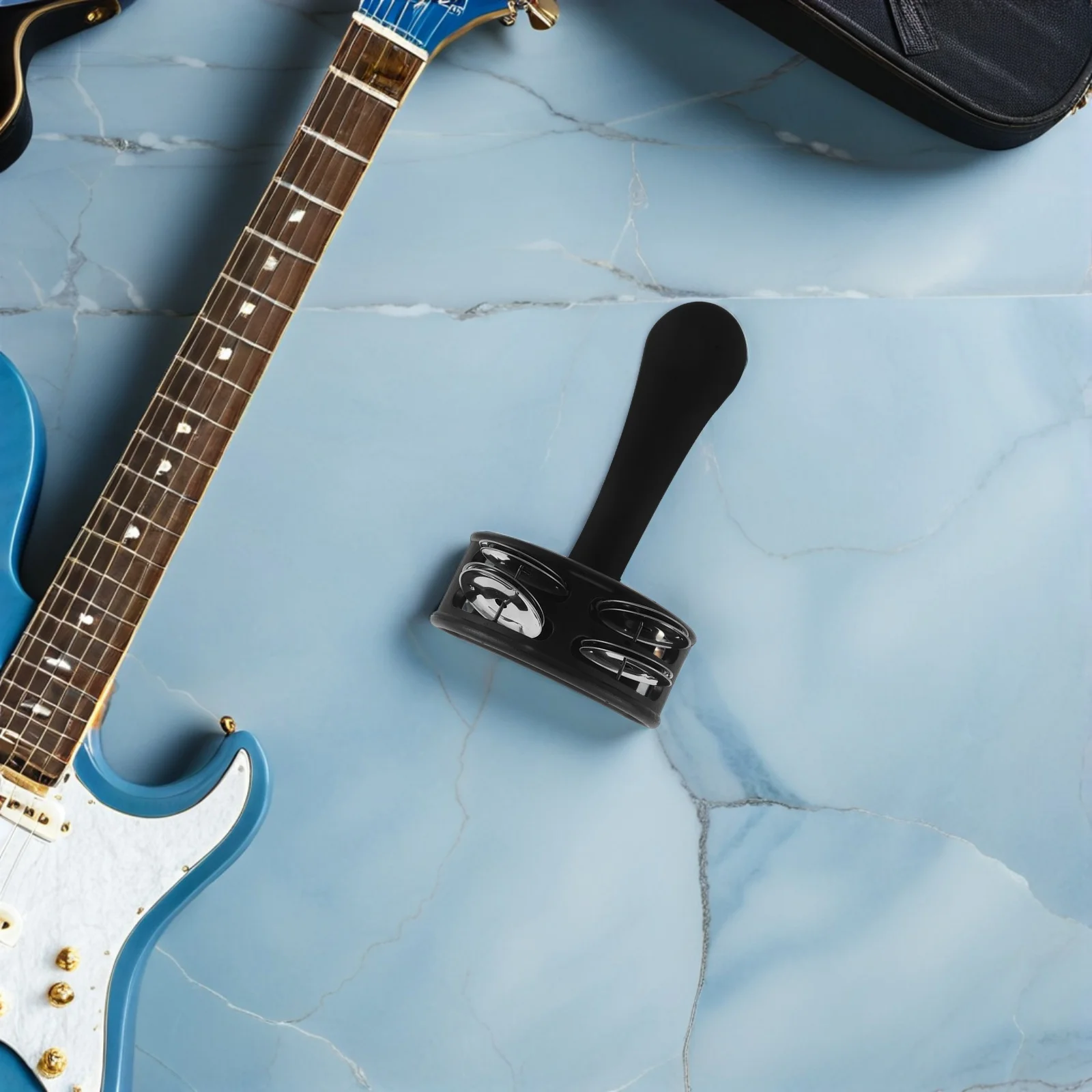 

Handheld Tambourine Double Row Jingles Mini Hand Bell Drum Percussion Instrument for Street Performance Party Music Bells Hand