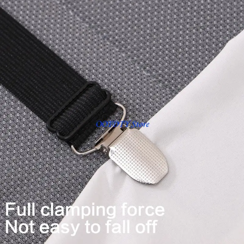367A Universal Bed Sheet Holder 12 Clips Extended Length Rusts Proof Slip Resistant Elastic Mattress Adjustable Tensioner
