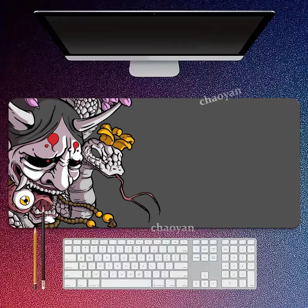 

Anime Oni Mouse Pad Large Computer Office Game Table Mats XXL Rubber Anti-slip Gaming Keyboard Mousepads Long Desk Pads