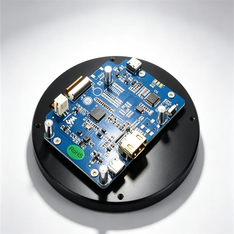 Waveshare 3.4inch HDMI Round Touch Display  800  800 IPS 10Point Touch Round LCD Optical Bonding Toughened Glass Panel