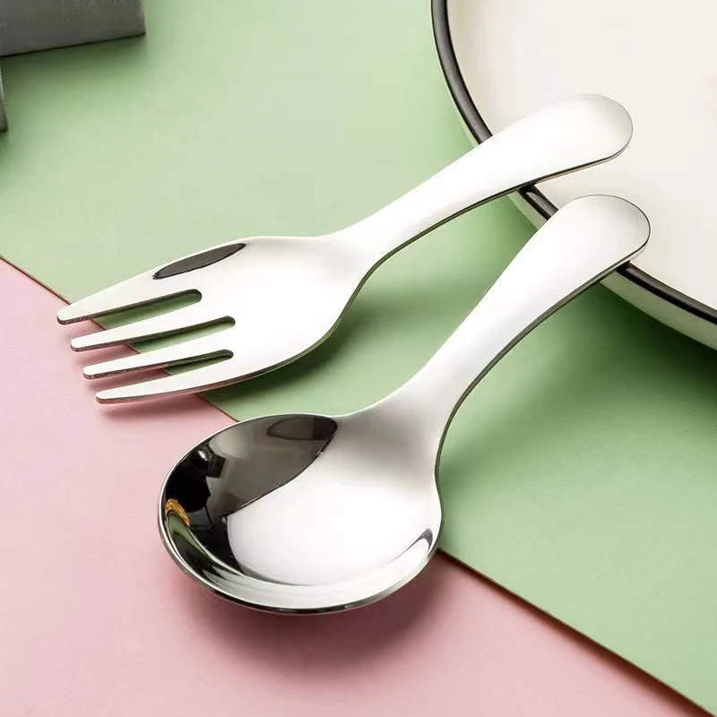 Mini Portable Spoon Fork Tableware Outdoor Camping Stainless Steel Cutlery Set For Lunch Hiking Camp Cooking Supplies