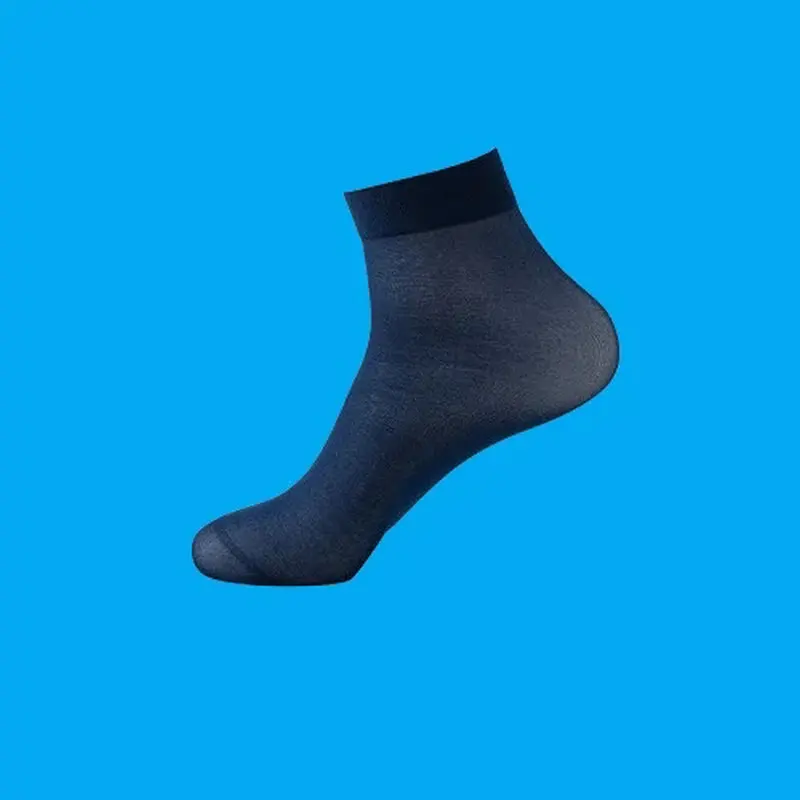 5/10 Paar Herren Business Socken Herren Sommer dünne Eis Seide Mid-Tube Socken schwarz Sport Frühling und Sommer einfarbige Socken